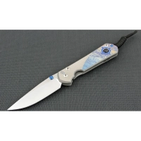 Нож складной Chris Reeve Large Sebenza 21 Almandine Cabochon, сталь CPM-S35VN, рукоять титан купить в Дзержинске