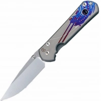 Нож складной Chris Reeve Large Sebenza 21 Ametyst Cabochon L21UN E Amethyst SS14, сталь CPM-S35VN, рукоять титан купить в Дзержинске