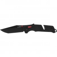 Полуавтоматический складной нож Trident Mk3 Black-Red Tanto, сталь D2, рукоять GRN купить в Дзержинске