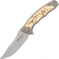 Складной нож Maxace Halictus Mokume, сталь M390, рукоять Mokume/Titanium купить в Дзержинске