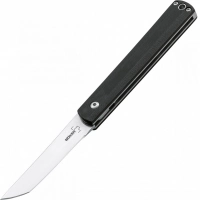 Складной нож Wasabi G10 — Boker Plus 01BO630, лезвие сталь 440C Satin, рукоять стеклотекстолит G-10, чёрный купить в Дзержинске