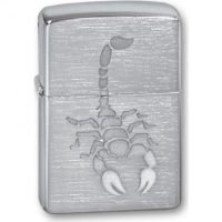 Зажигалка ZIPPO Scorpion Brushed Chrome, латунь с никеле-хром.покрыт., серебр., матов., 36х56х12 мм купить в Дзержинске